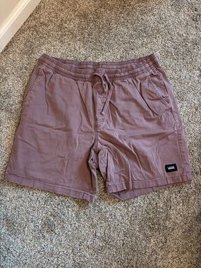 Vans Men's Mauve Elastic Waist Drawstring Shorts